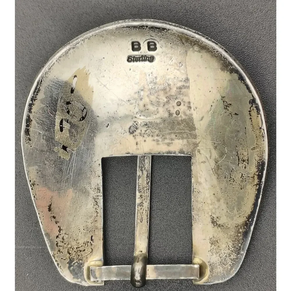 Vintage Navajo Bernice Bonney Sterling Silver 4pc Ranger Buckle Set Unmounted